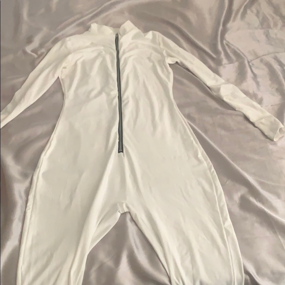 White and black jumpsuit